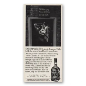 1988 Jack Daniels Print Ad | Charcoal Mellowing