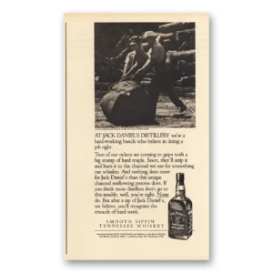 1988 Jack Daniels Print Ad | Hard Working Bunch