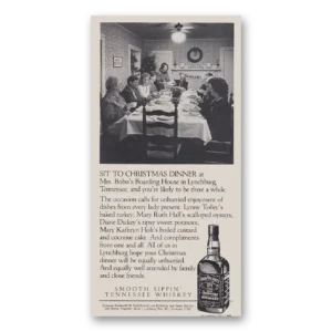 1988 Jack Daniels Print Ad | Christmas Dinner