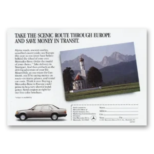 1988 Mercedes Benz Print Ad | Scenic Route