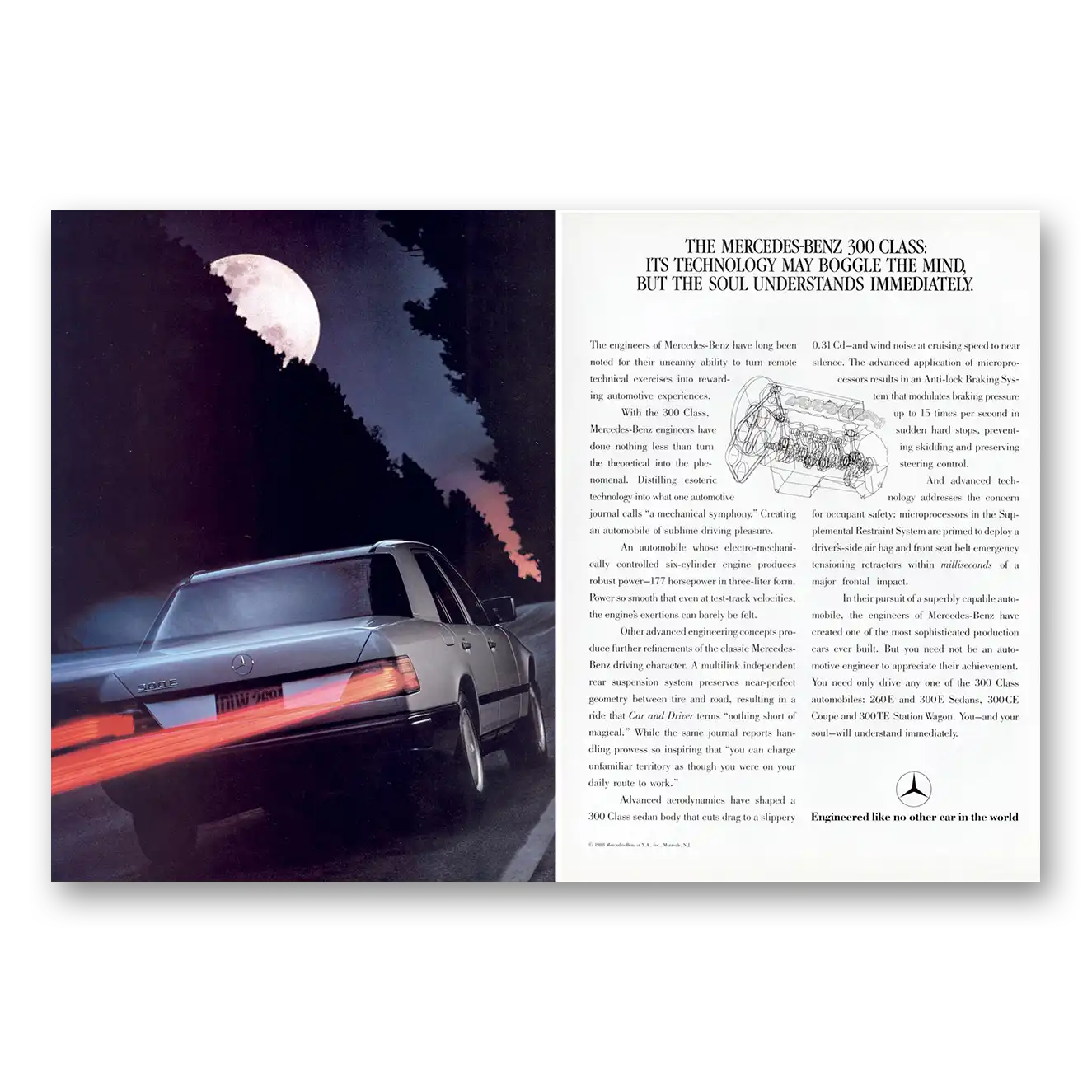 1988 Mercedes Benz 300 Print Ad | Boggle Mind