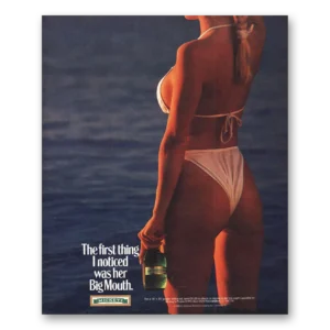 1988 Mickeys Malt Liquor Beer Print Ad | First Thing I Noticed