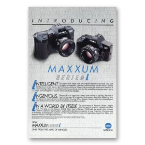 1988 Minolta Print Ad | Maxxum Series L