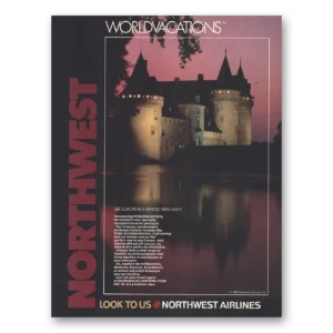 1988 Northwest Airlines Print Ad | See Europe