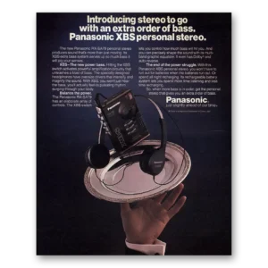 1988 Panasonic XBS Personal Stereo Print Ad | Stereo To Go
