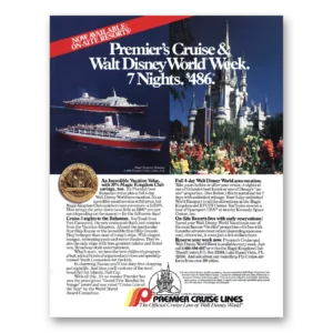 1988 Premier Cruise Lines Print Ad | Disney World