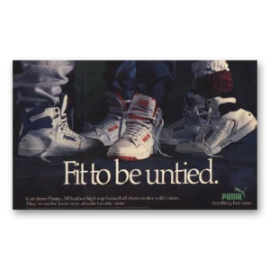 1988 Puma Shoes Print Ad | Fit To Be Untied
