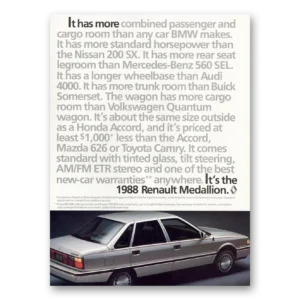 1987 Renault Medallion Print Ad | Has More