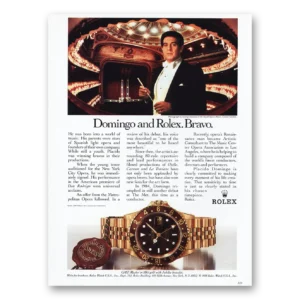1988 Rolex Print Ad | Placido Domingo
