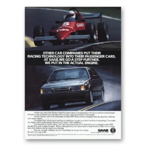 1988 Saab Print Ad | Racing Technology