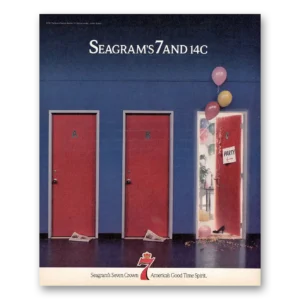 1988 Seagrams 7 Crown Whiskey Print Ad | 7 14c