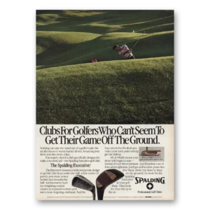 1988 Spalding Print Ad | Clubs For Golfers Get Game Off Ground