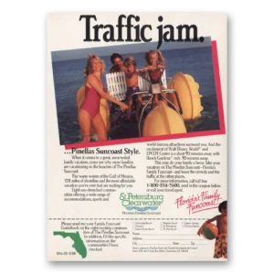 1988 St Petersburg Florida Print Ad | Traffic Jam
