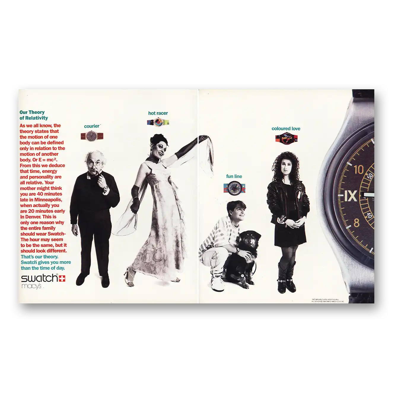1988 Swatch Watch Print Ad | Our Theory Relativity