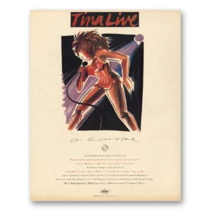 1988 Tina Turner Promo Print Ad | Live Europe