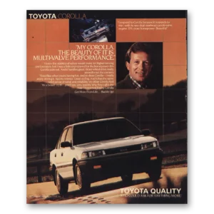 1988 Toyota Corolla Print Ad | Multi Valve Performance