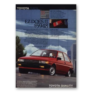1988 Toyota Tercel Print Ad | Ez Does It