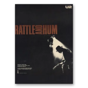 1988 U2 Promo Print Ad | Rattle And Hum