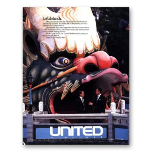 1988 United Airlines Print Ad | Lets Do Lunch
