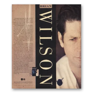 1988 Brian Wilson Promo Print Ad | Good Things