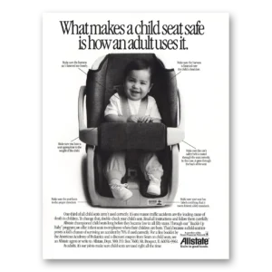 1990 Allstate Insurance Print Ad | Child Seat Safe