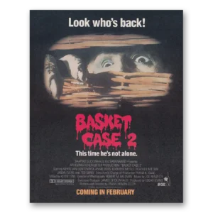 1989 Basket Case 2 Movie Promo Print Ad | Look Whos Back