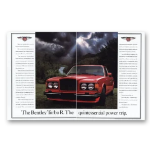 1989 Bentley Turbo R Print Ad | Turbo R