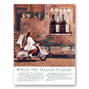 1989 Bolla Italian Wine Print Ad | Classic Scooter