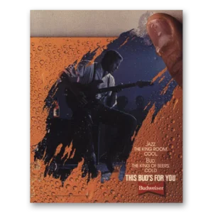 1989 Budweiser Beer Print Ad | Jazz King