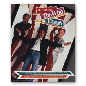 1989 Budweiser Beer Print Ad | Who Tommy