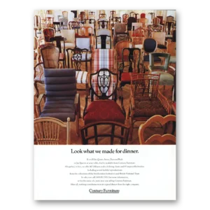 1989 Century Furniture Print Ad | Made For Dinner