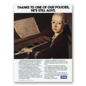 1989 Cigna Print Ad | Mozart