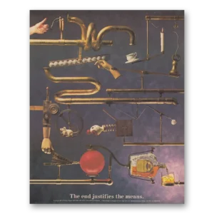 1989 Crown Royal Print Ad | End Justifies