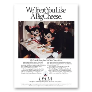 1989 Delta Air Lines Print Ad | Big Cheese