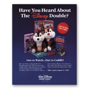 1989 Walt Disney Home Video Print Ad | Disney Double