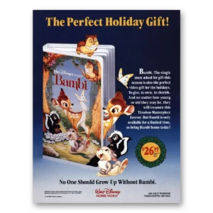 1989 Bambi Promo Print Ad | Holiday Gift
