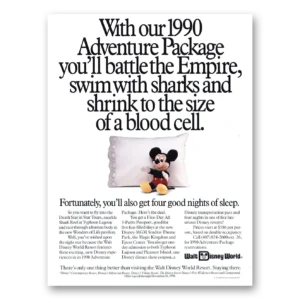 1989 Walt Disney World Print Ad | Adventure Package