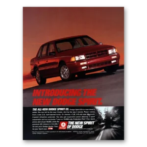 1989 Dodge Spirit Print Ad | Es