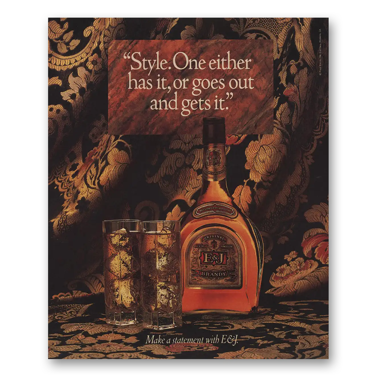 1989 E&J Brandy Print Ad | Style