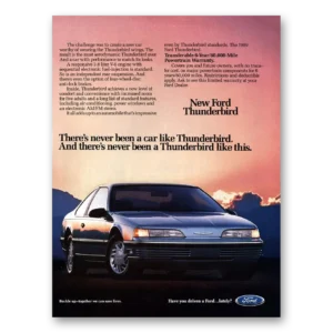 1989 Ford Thunderbird Print Ad | Never Been