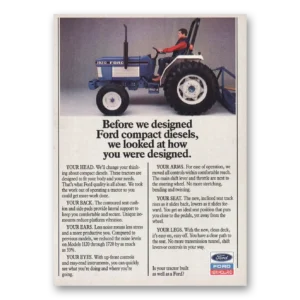 1989 Ford Tractors Print Ad | Were Designed