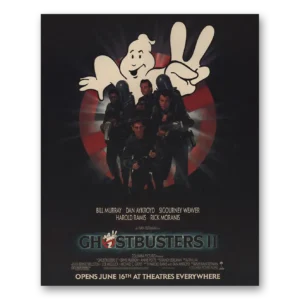 1989 Ghostbuster II Movie Promo Print Ad | Bill Murray