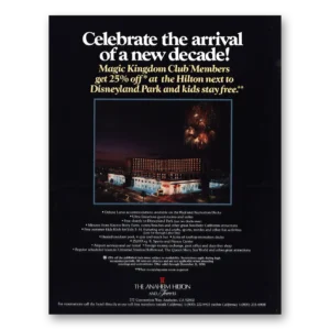 1989 Anaheim Hilton Print Ad | New Decade