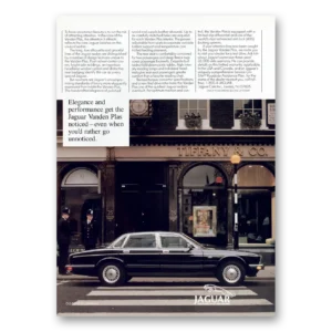 1989 Jaguar Vanden Plas Print Ad | Elegance Performance