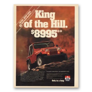 1989 Jeep Wrangler Print Ad | Wrangler King Hill
