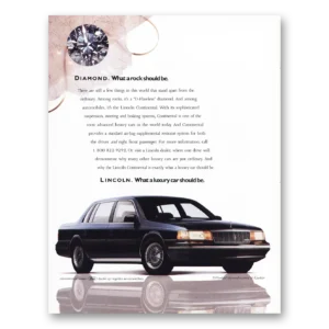 1989 Lincoln Continental Print Ad | Diamond