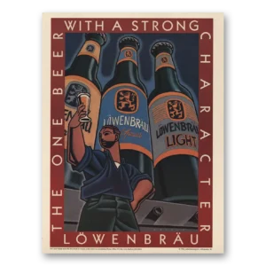 1989 Lowenbrau Beer Print Ad | Strong Character