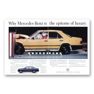 1989 Mercedes Benz Print Ad | Epitome Luxury