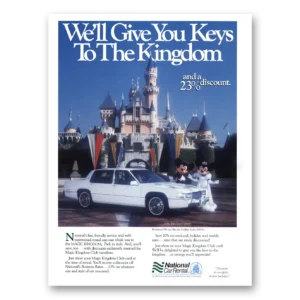 1989 National Car Rental Print Ad | Disney