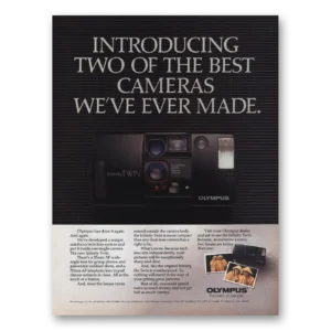 1989 Olympus Camera Print Ad | Best Cameras